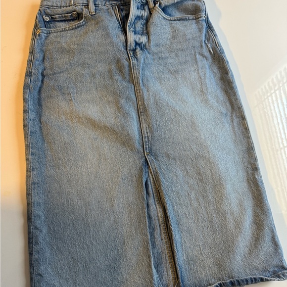 Blue Denim Midi Skirt, brand Free Assembly - Picture 3 of 7